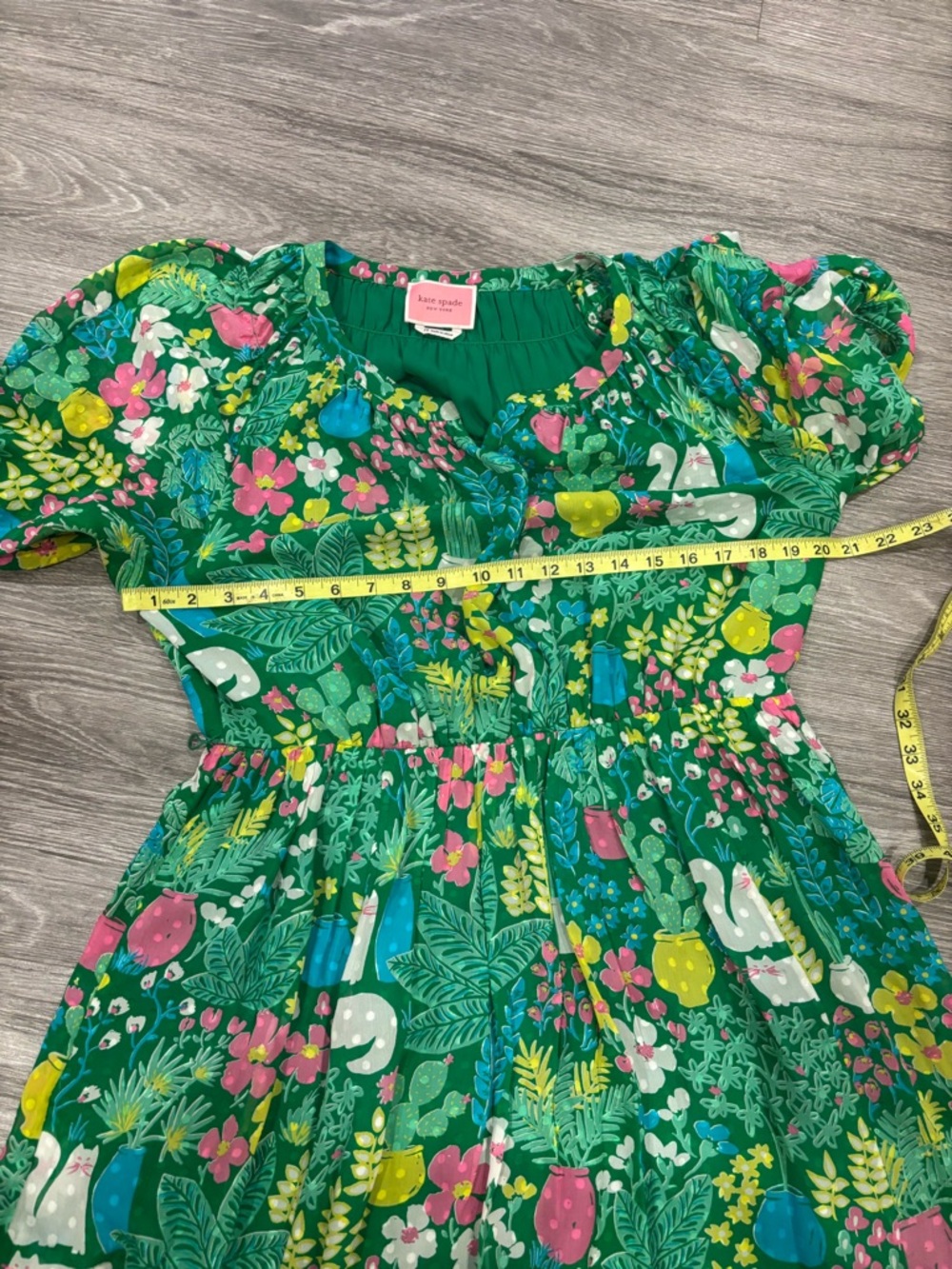 Kate Spade Vibrant Green Floral Maxi Dress - Picture 7 of 8